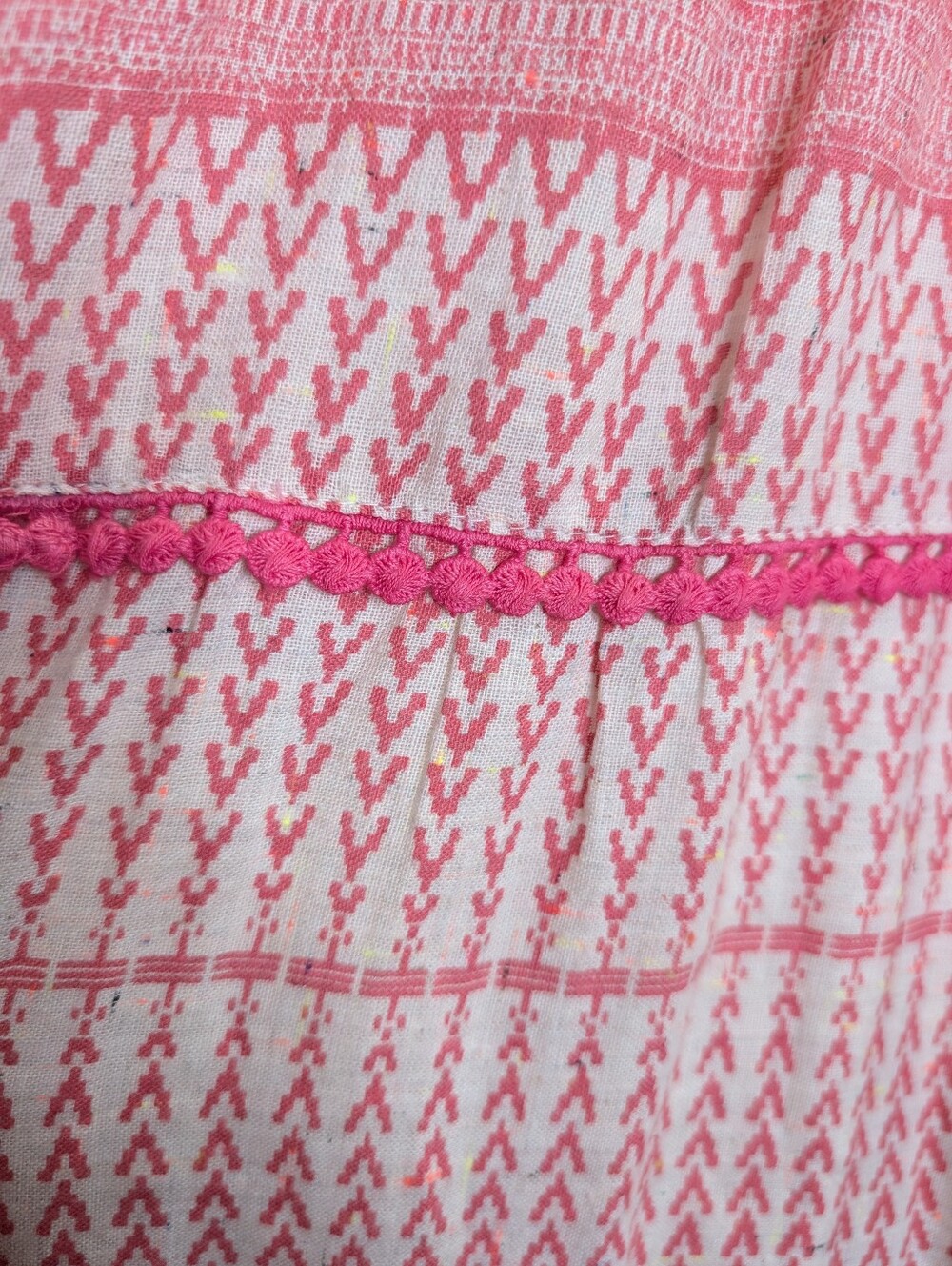 The Impeccable Pig Pink Boho Tiered Halter Swing Dress Medium - Picture 6 of 7